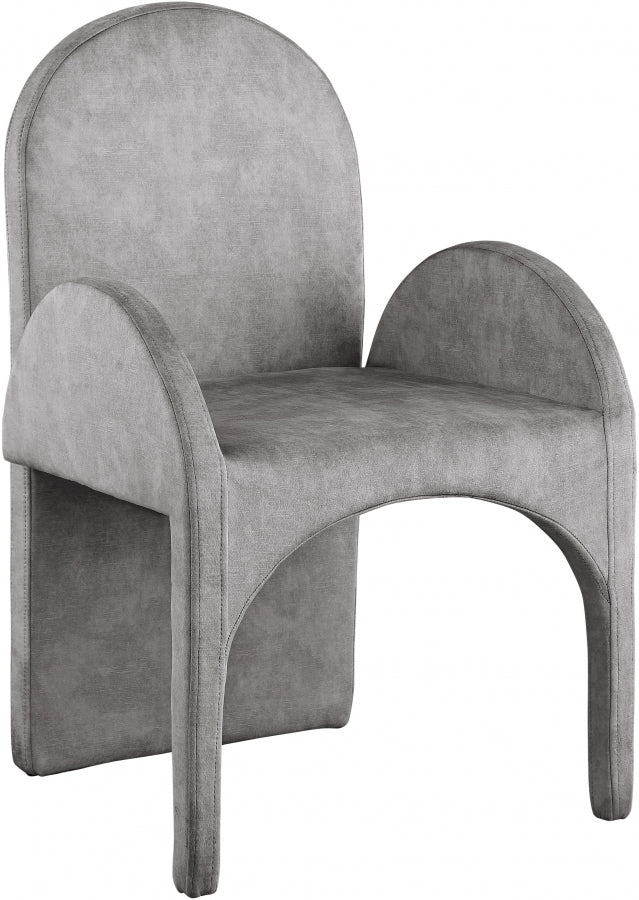 Fauteuil de salle à manger en velours d'été