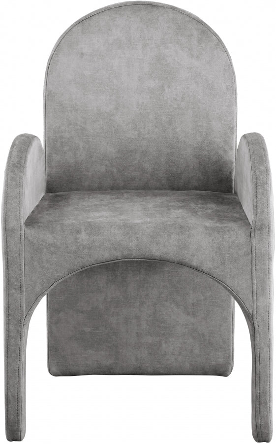 Fauteuil de salle à manger en velours d'été