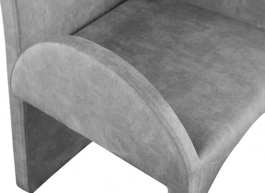 Fauteuil de salle à manger en velours d'été