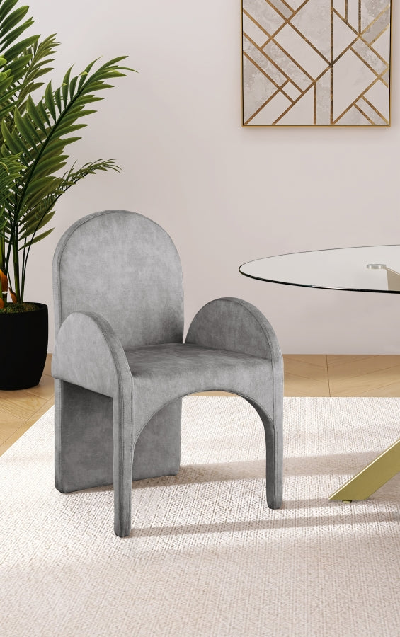 Fauteuil de salle à manger en velours d'été