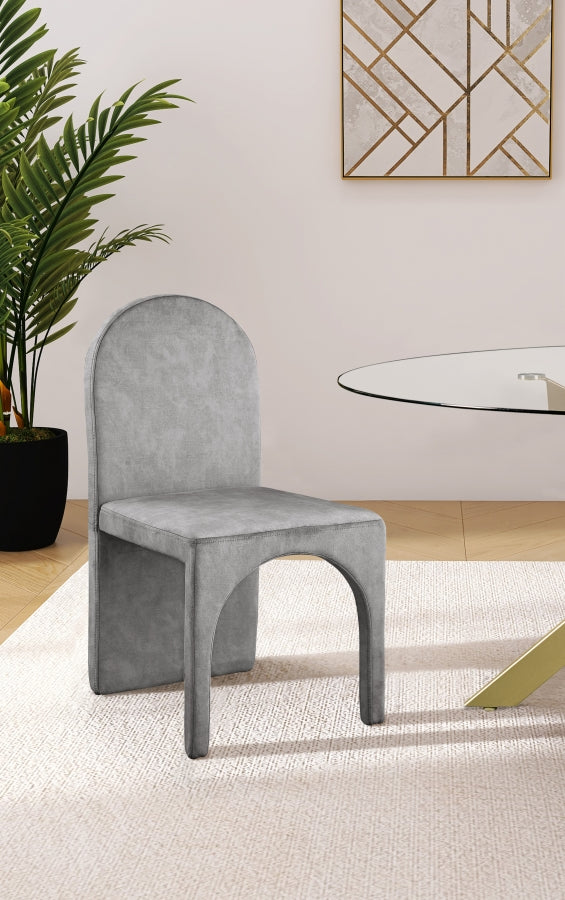 Chaise d'appoint de salle à manger en velours d'été