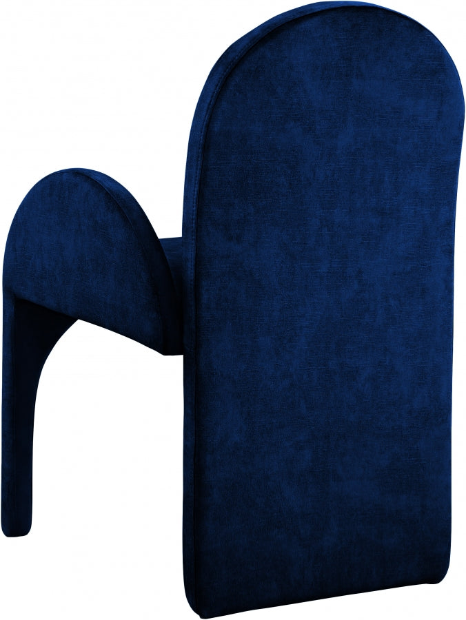 Fauteuil de salle à manger en velours d'été