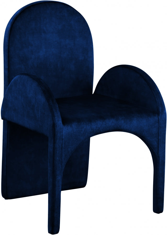 Fauteuil de salle à manger en velours d'été