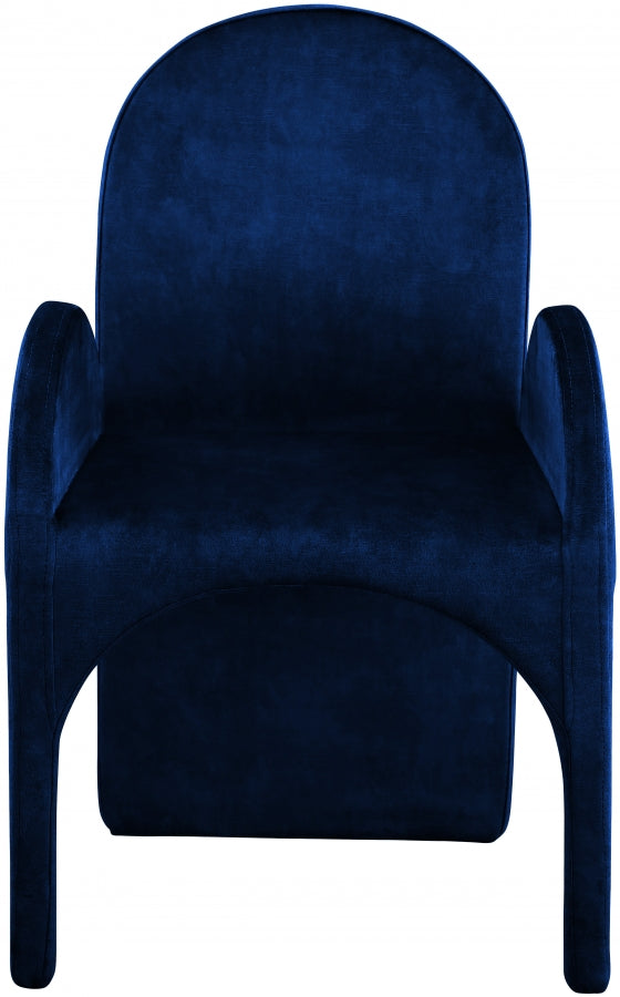 Fauteuil de salle à manger en velours d'été