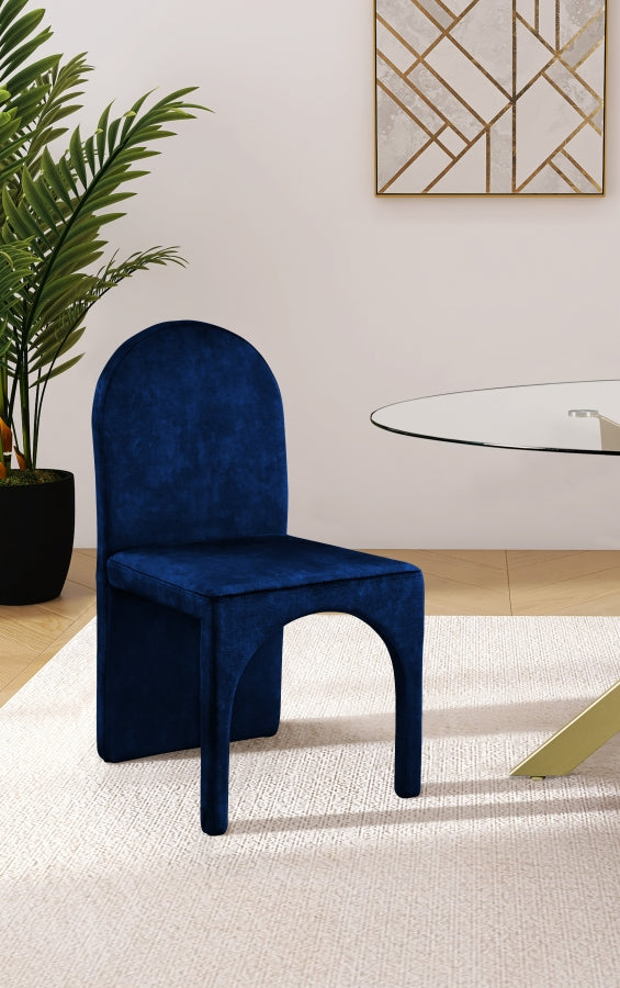 Chaise d'appoint de salle à manger en velours d'été