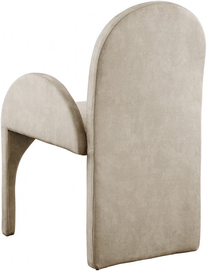 Fauteuil de salle à manger en velours d'été