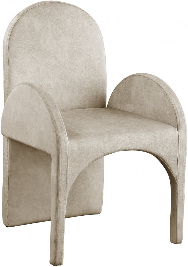 Fauteuil de salle à manger en velours d'été