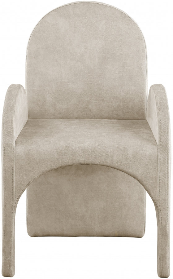 Fauteuil de salle à manger en velours d'été