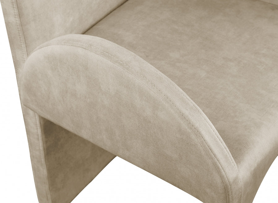 Fauteuil de salle à manger en velours d'été