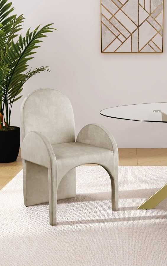 Fauteuil de salle à manger en velours d'été