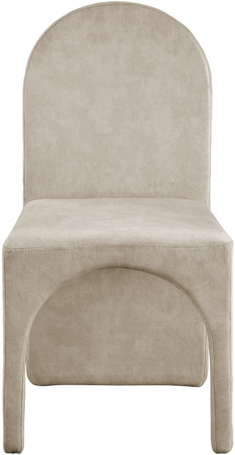 Chaise d'appoint de salle à manger en velours d'été