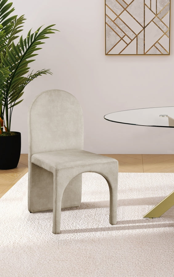Chaise d'appoint de salle à manger en velours d'été