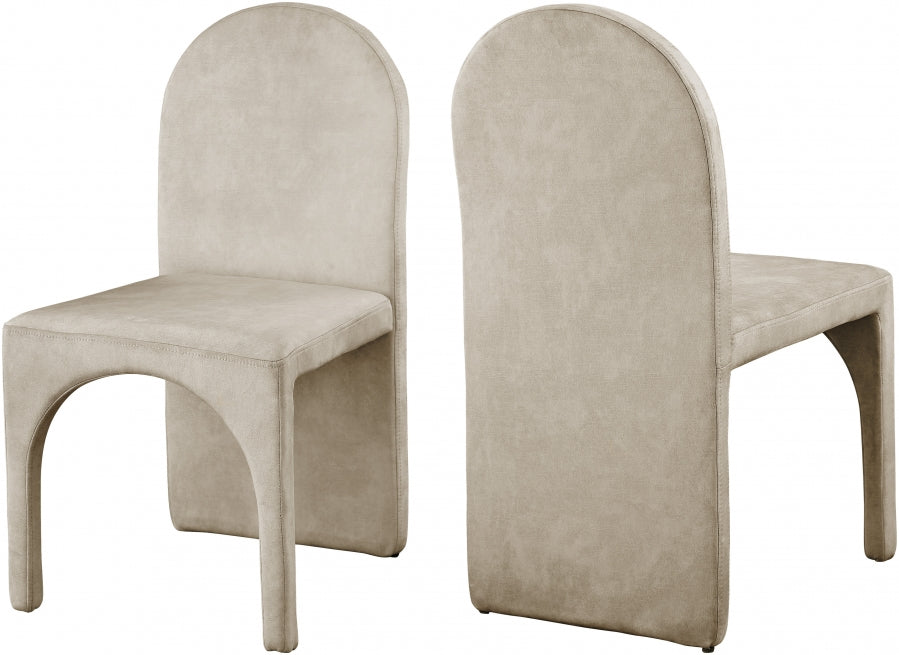 Chaise d'appoint de salle à manger en velours d'été