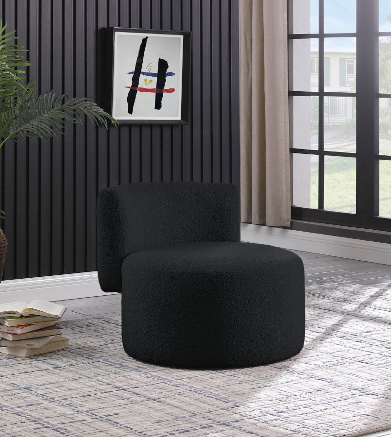 Chaise d'appoint en tissu bouclé Como