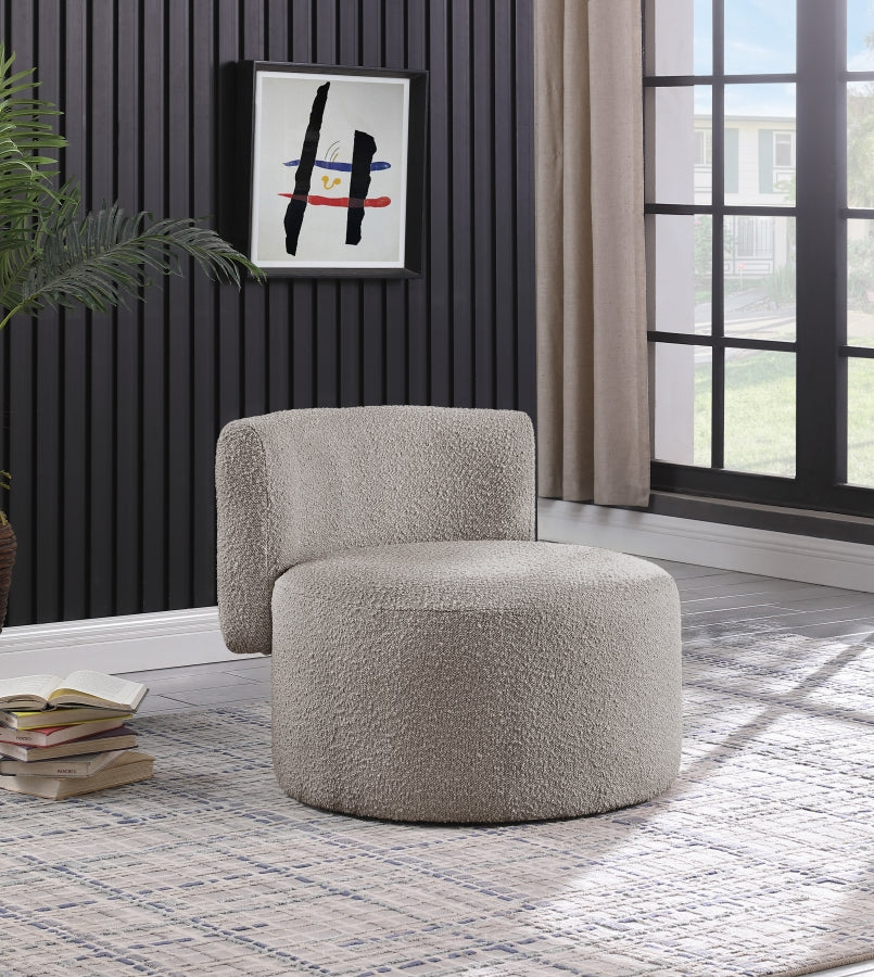 Chaise d'appoint en tissu bouclé Como