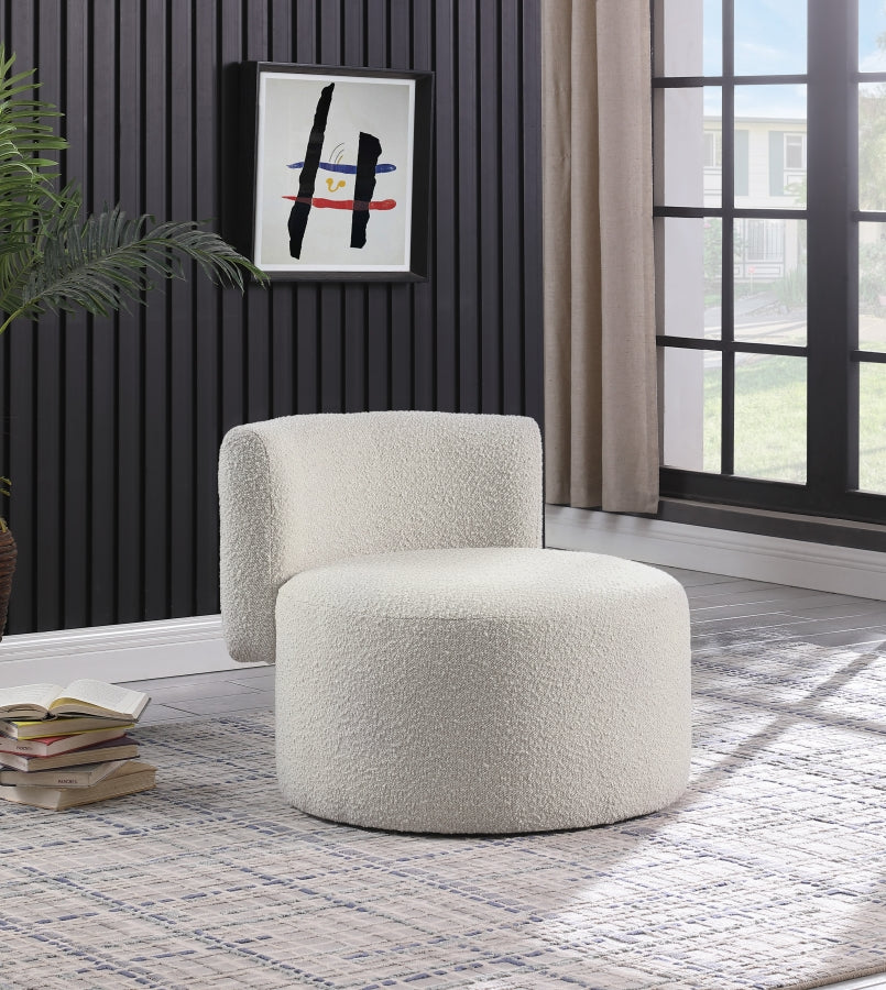 Chaise d'appoint en tissu bouclé Como