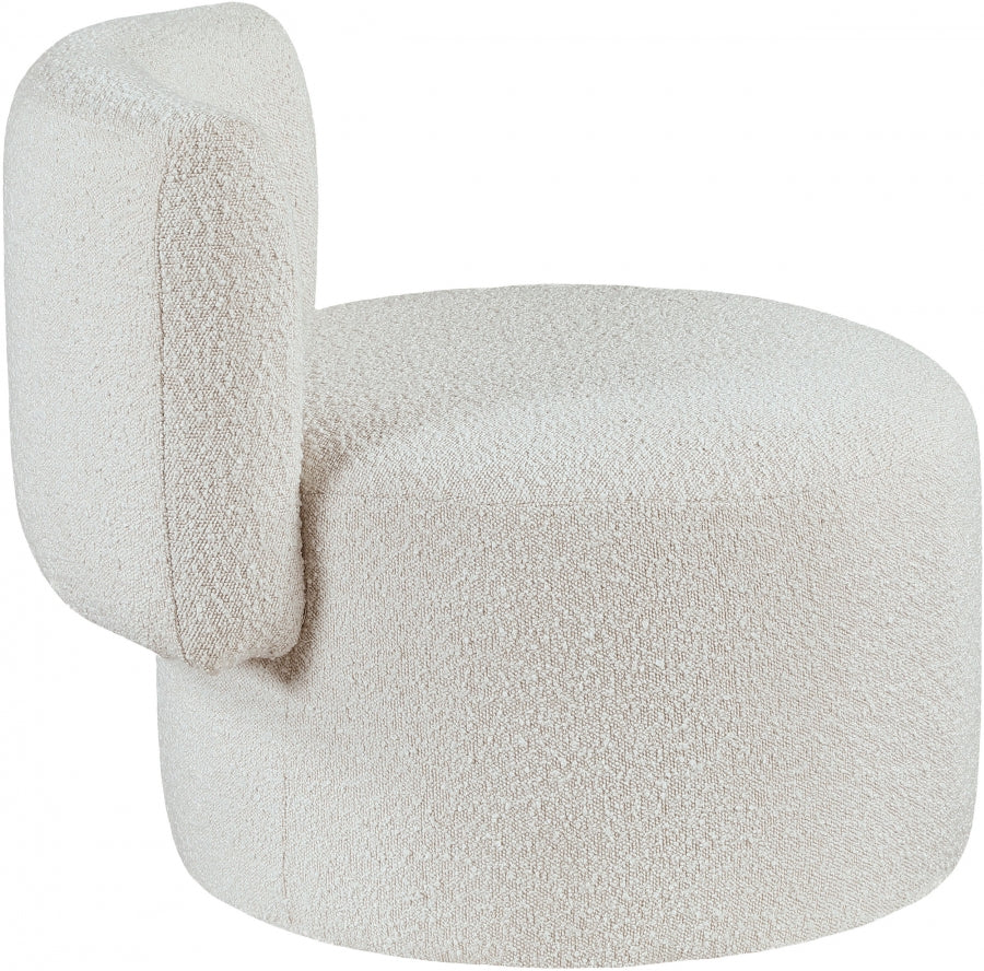 Chaise d'appoint en tissu bouclé Como
