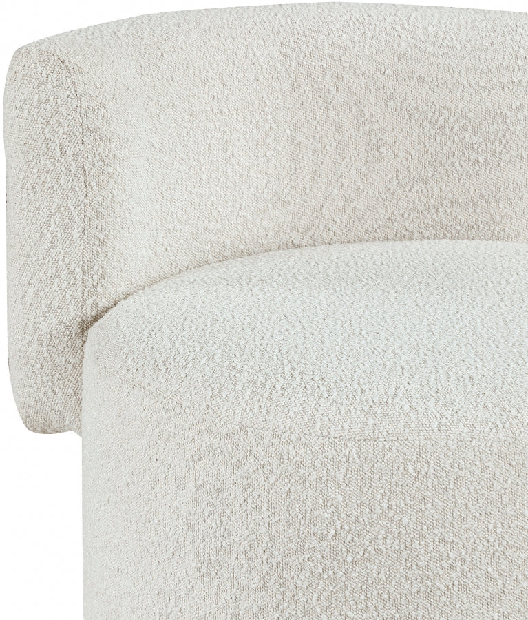 Chaise d'appoint en tissu bouclé Como