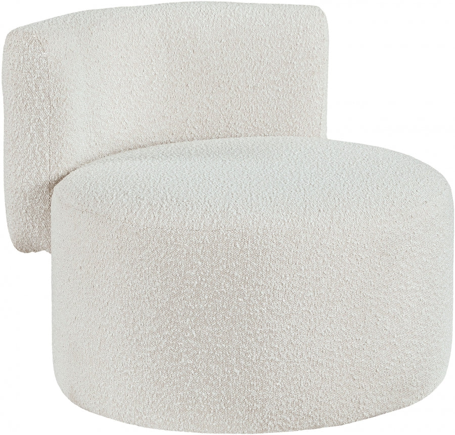 Chaise d'appoint en tissu bouclé Como
