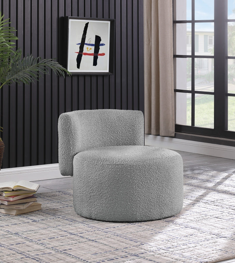 Chaise d'appoint en tissu bouclé Como