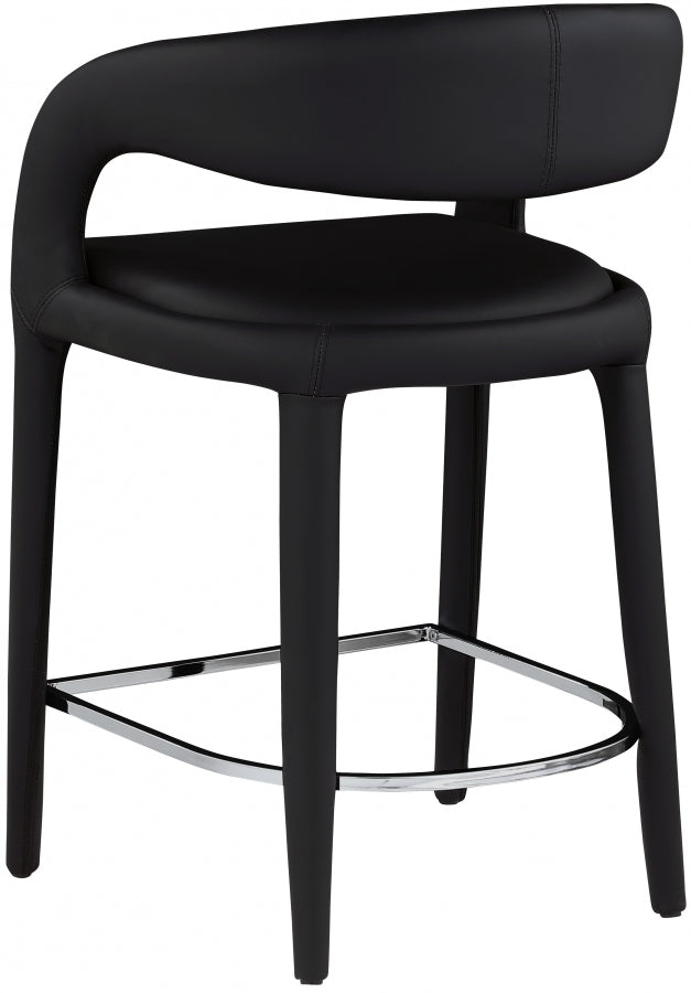 Tabouret de comptoir en similicuir Sylvester