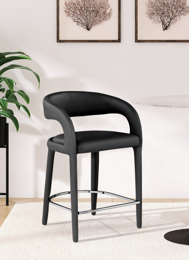 Tabouret de comptoir en similicuir Sylvester