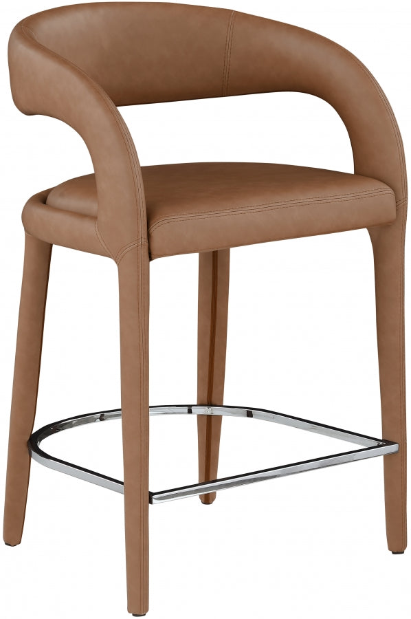Tabouret de comptoir en similicuir Sylvester