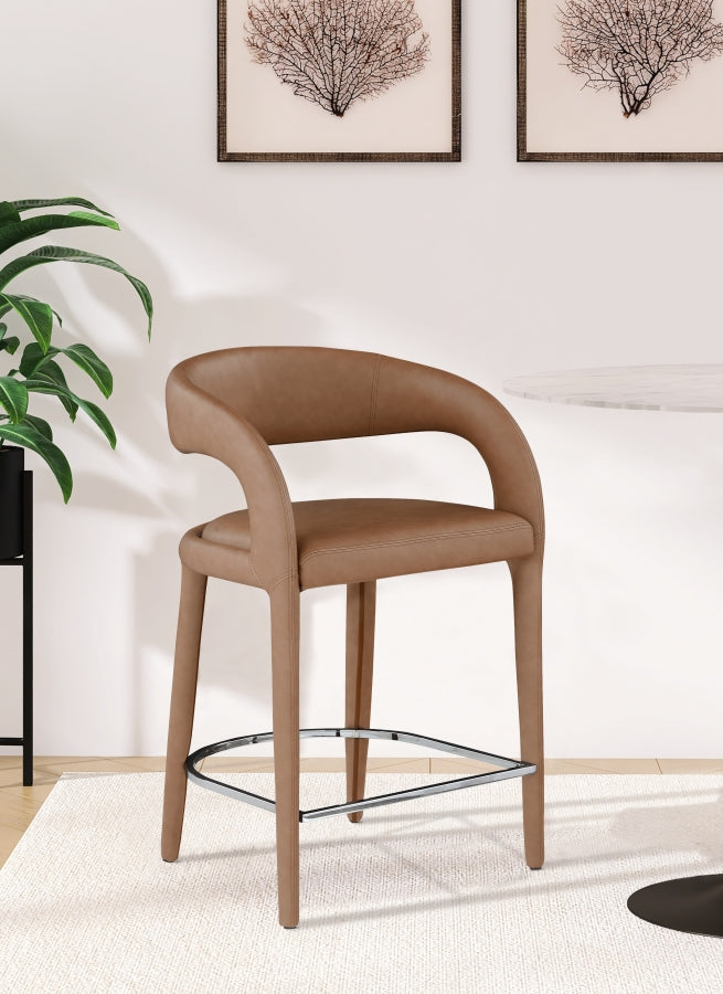 Tabouret de comptoir en similicuir Sylvester
