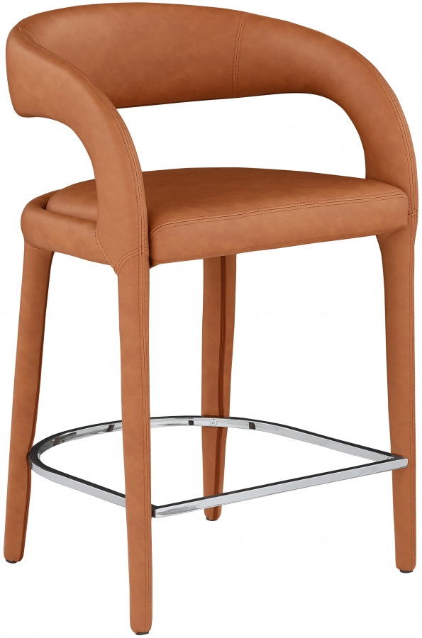 Tabouret de comptoir en similicuir Sylvester