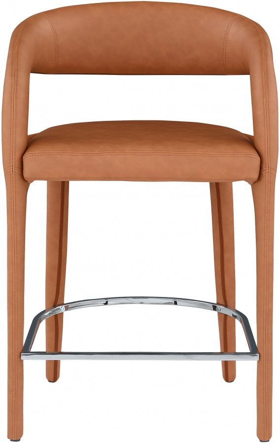 Tabouret de comptoir en similicuir Sylvester