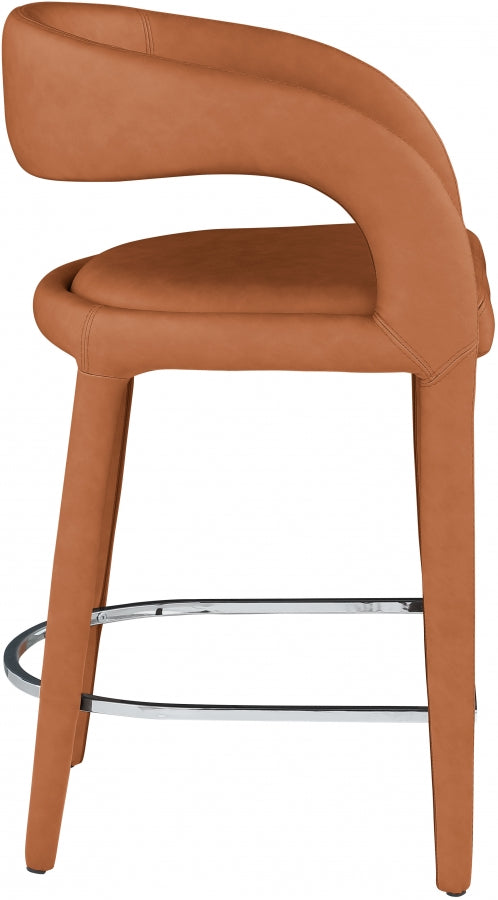 Tabouret de comptoir en similicuir Sylvester