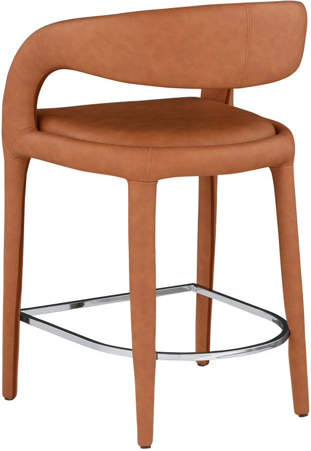 Tabouret de comptoir en similicuir Sylvester