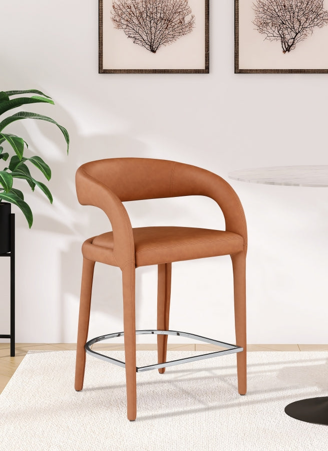 Tabouret de comptoir en similicuir Sylvester
