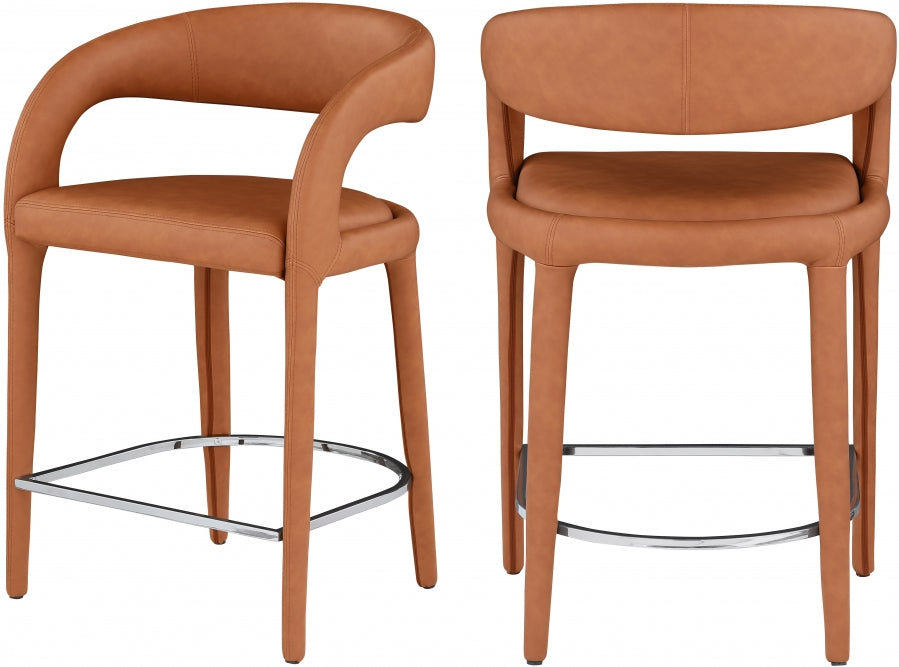 Tabouret de comptoir en similicuir Sylvester