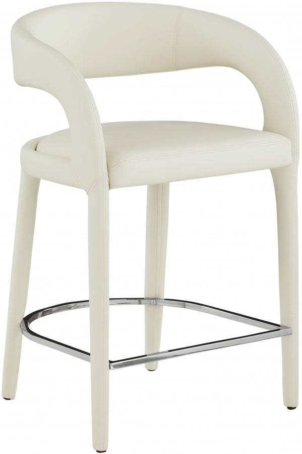 Tabouret de comptoir en similicuir Sylvester