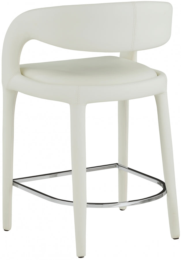 Tabouret de comptoir en similicuir Sylvester