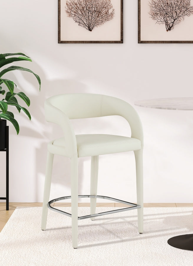 Tabouret de comptoir en similicuir Sylvester