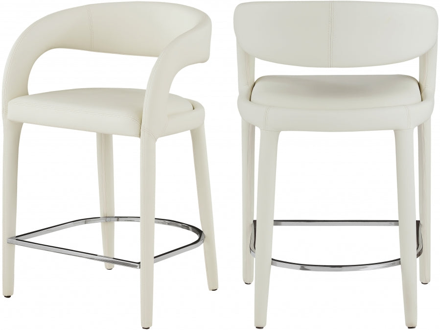 Tabouret de comptoir en similicuir Sylvester