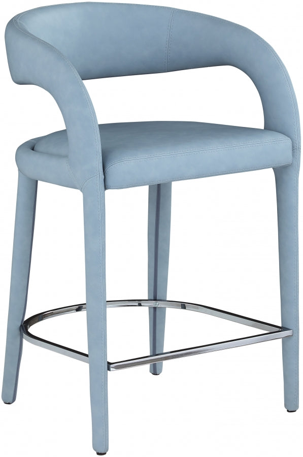 Tabouret de comptoir en similicuir Sylvester