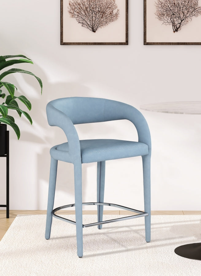 Tabouret de comptoir en similicuir Sylvester