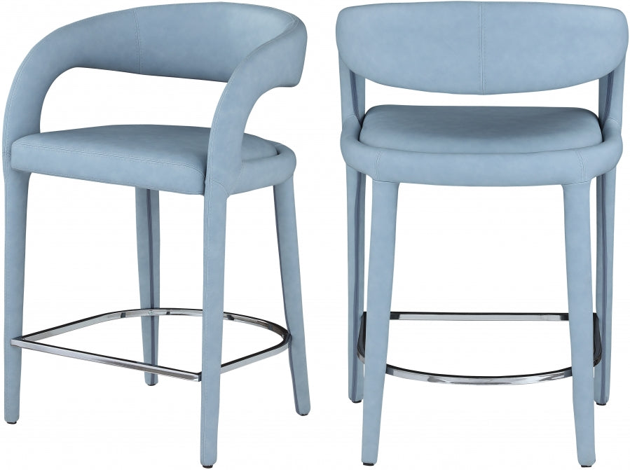 Tabouret de comptoir en similicuir Sylvester