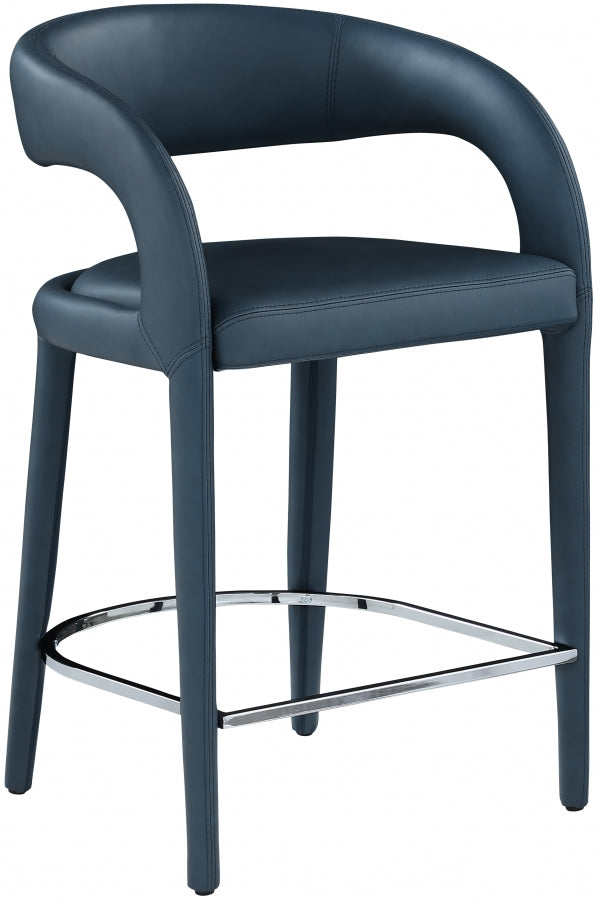 Tabouret de comptoir en similicuir Sylvester