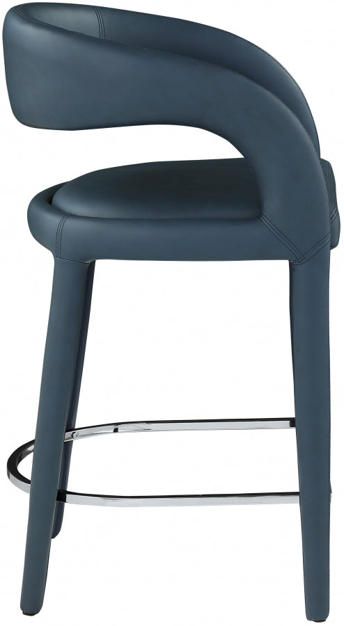 Tabouret de comptoir en similicuir Sylvester