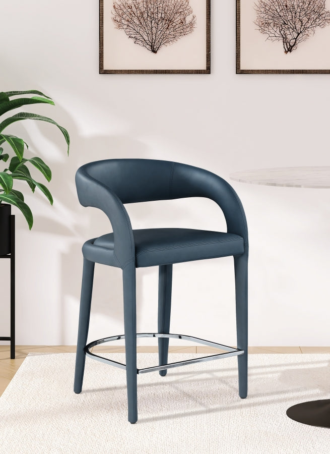 Tabouret de comptoir en similicuir Sylvester