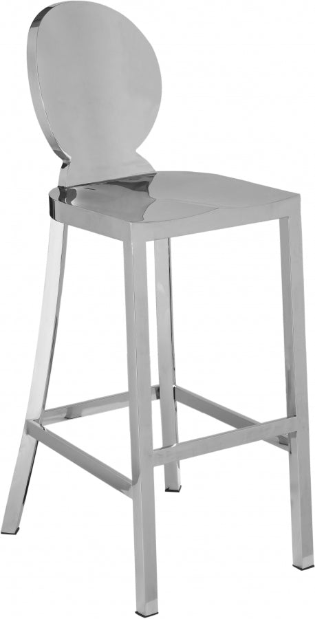 Tabouret de bar en acier inoxydable chromé Maddox