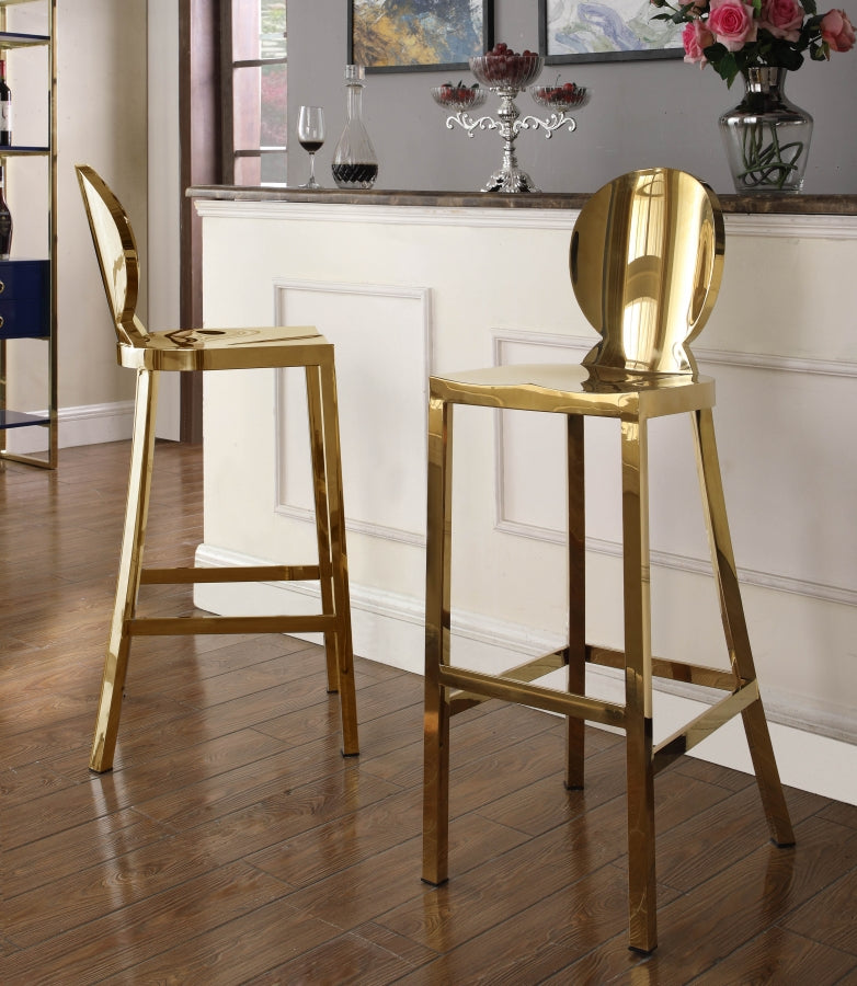 Tabouret de bar en acier inoxydable doré Maddox