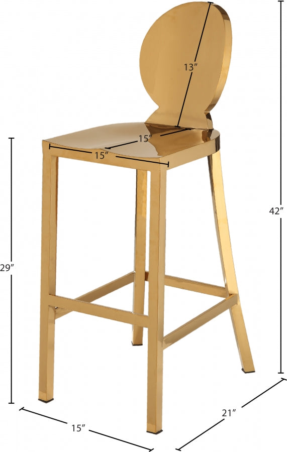 Tabouret de bar en acier inoxydable doré Maddox