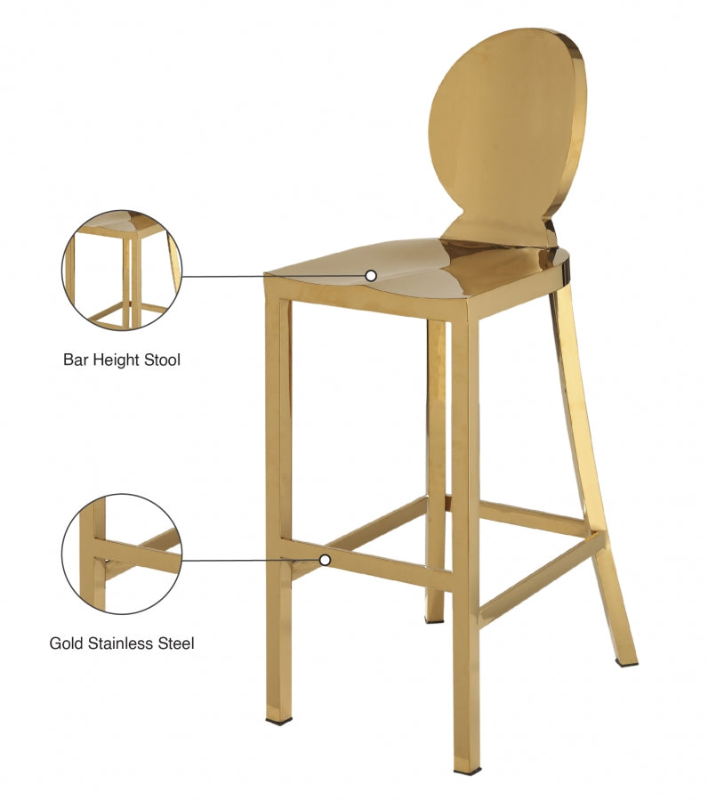 Tabouret de bar en acier inoxydable doré Maddox