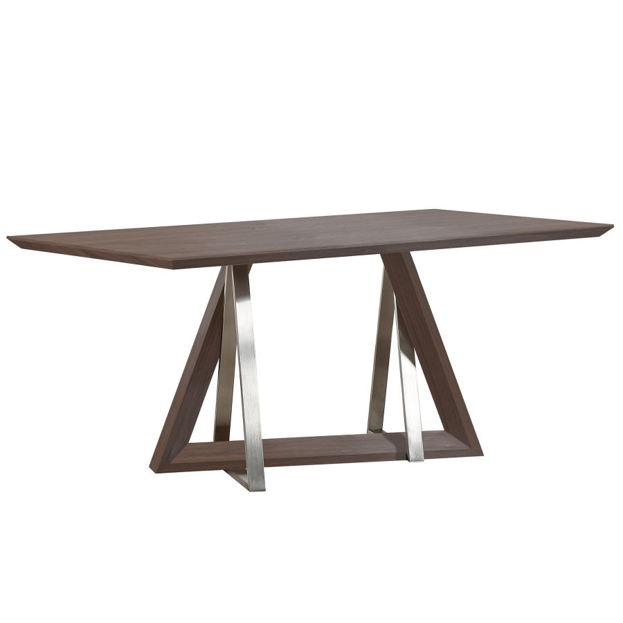 Ensemble de salle à manger Drake/Minto 7 pièces en noyer avec chaise bleue