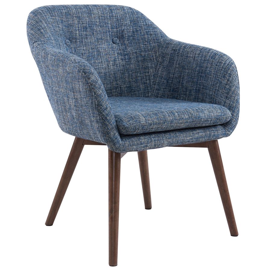 Ensemble de salle à manger Drake/Minto 7 pièces en noyer avec chaise bleue